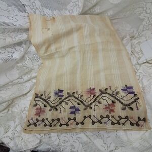 Vintage Embroidery‎ TURKISH TOWEL VINTAGE  RARE FIND